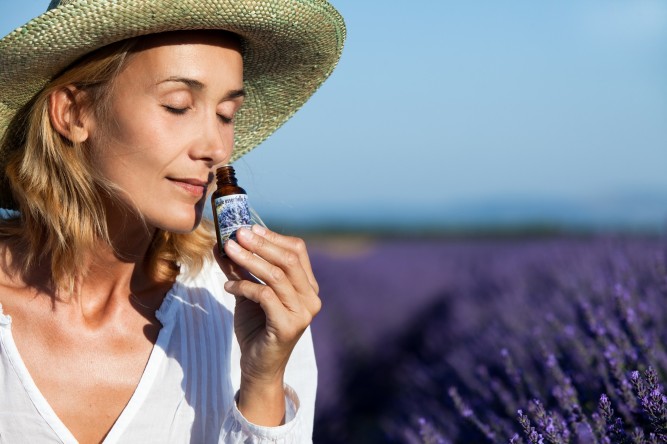 Woman field lavender