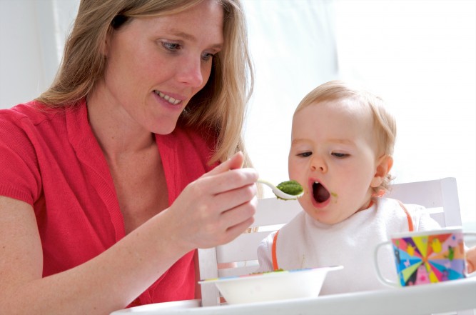 Woman baby meal