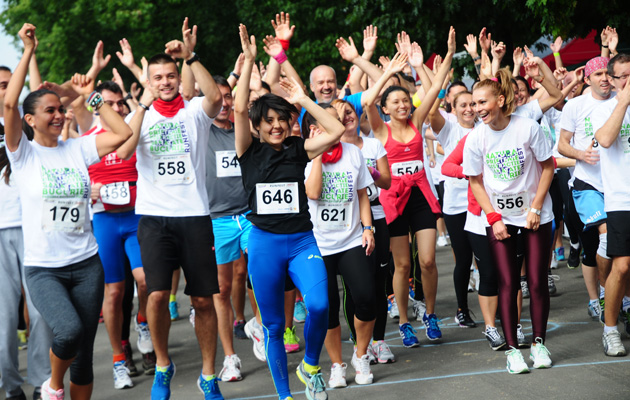 oameni la maraton