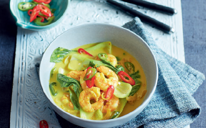 curry in stil asiatic cu creveti