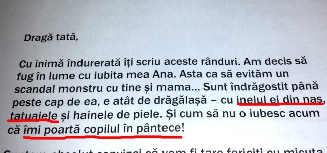 scrisoarea unui fiu