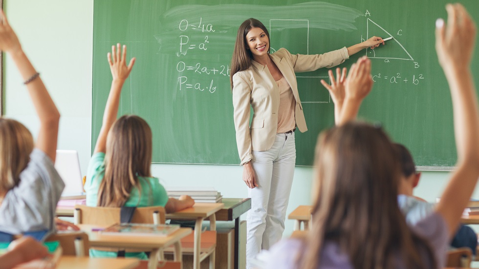 Elevii si profesoara