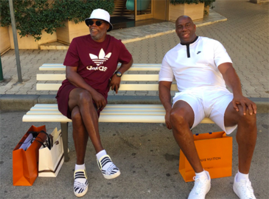 Samuel L Jackson și Magic Johnson