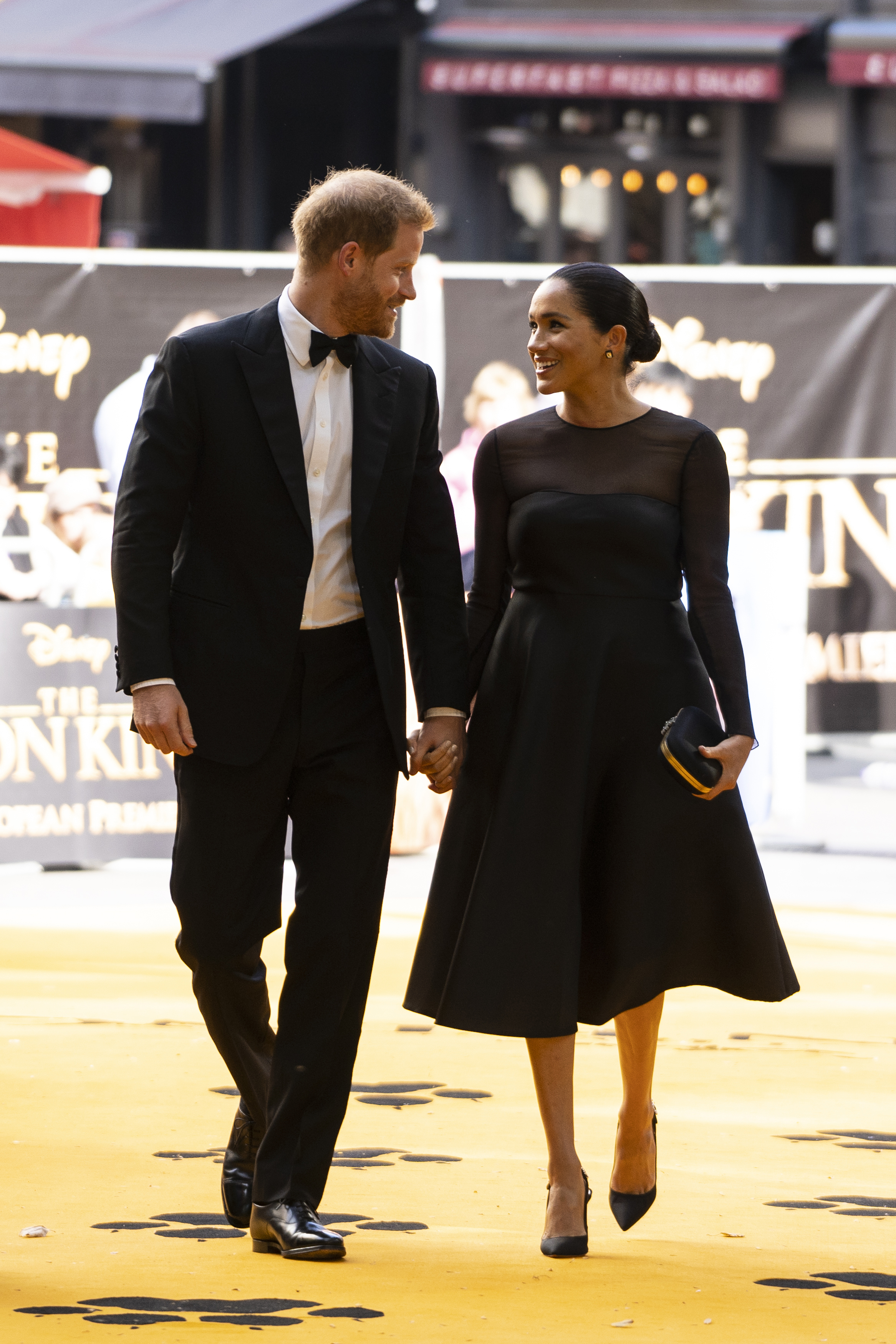Meghan Markle și Prințul Harry, premieră Regele Leu, Londra