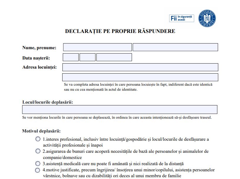 Declaratie pe propria raspundere 15 mai pdf